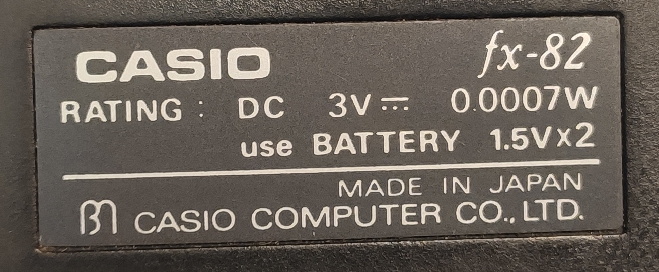 Casio fx-82 – pogled 4