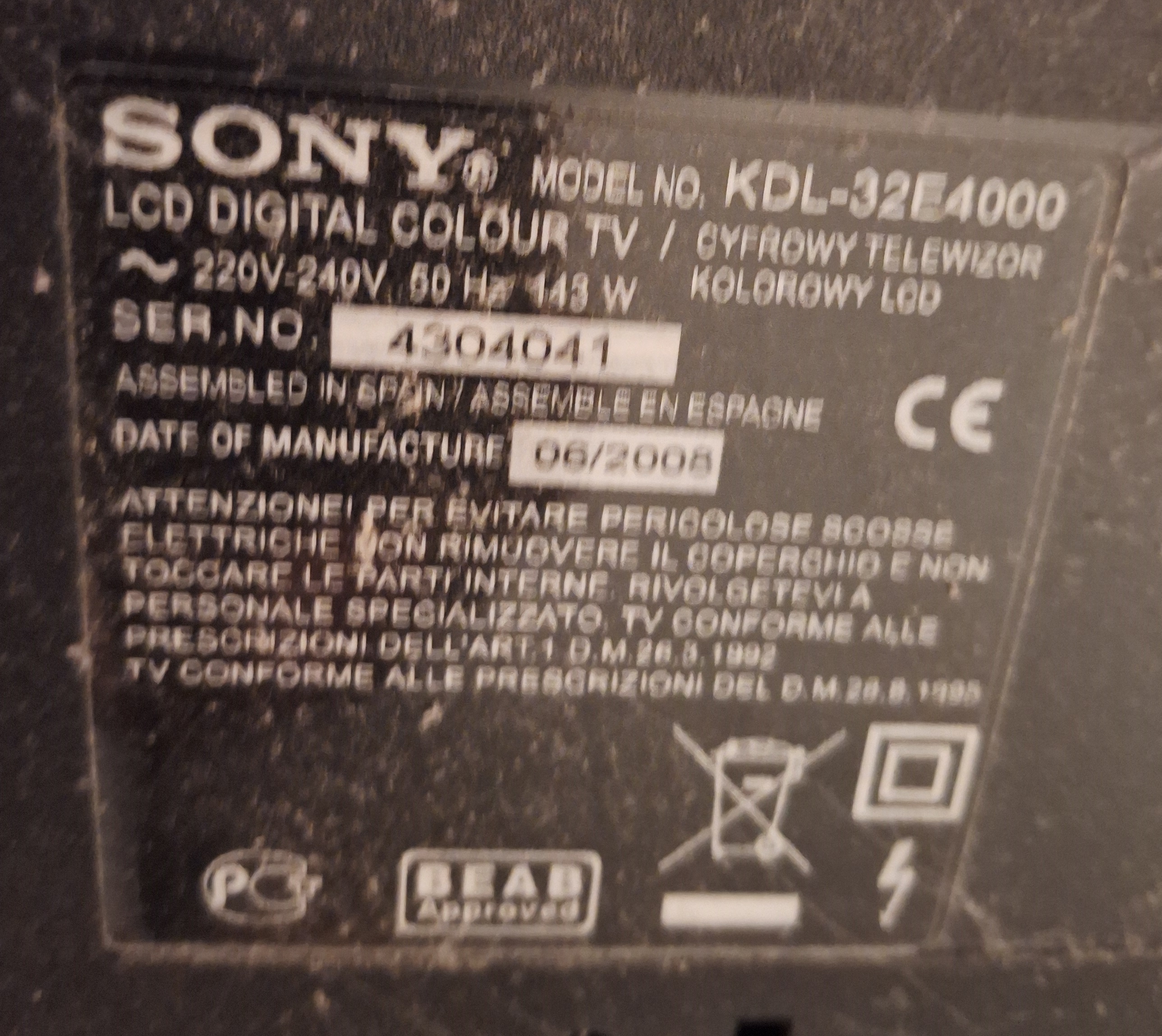 Sony Bravia – pogled 2